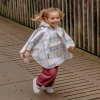 Regenponcho - Checker grey cream 